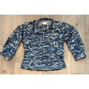 US Navy NWU Type 1 Digital Camo Blouse Large Regular USNA Annapolis Flying Cross